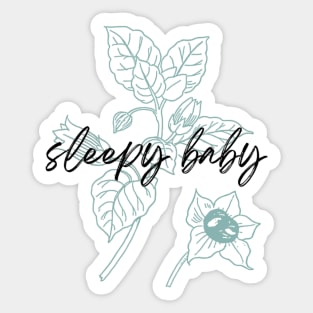 Sleepy Baby Pastel Nightshade Plant Sticker